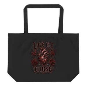 Sick Satisfaction - LOVE IS A CURSE – Dark Romantic Gothic Tote Bag