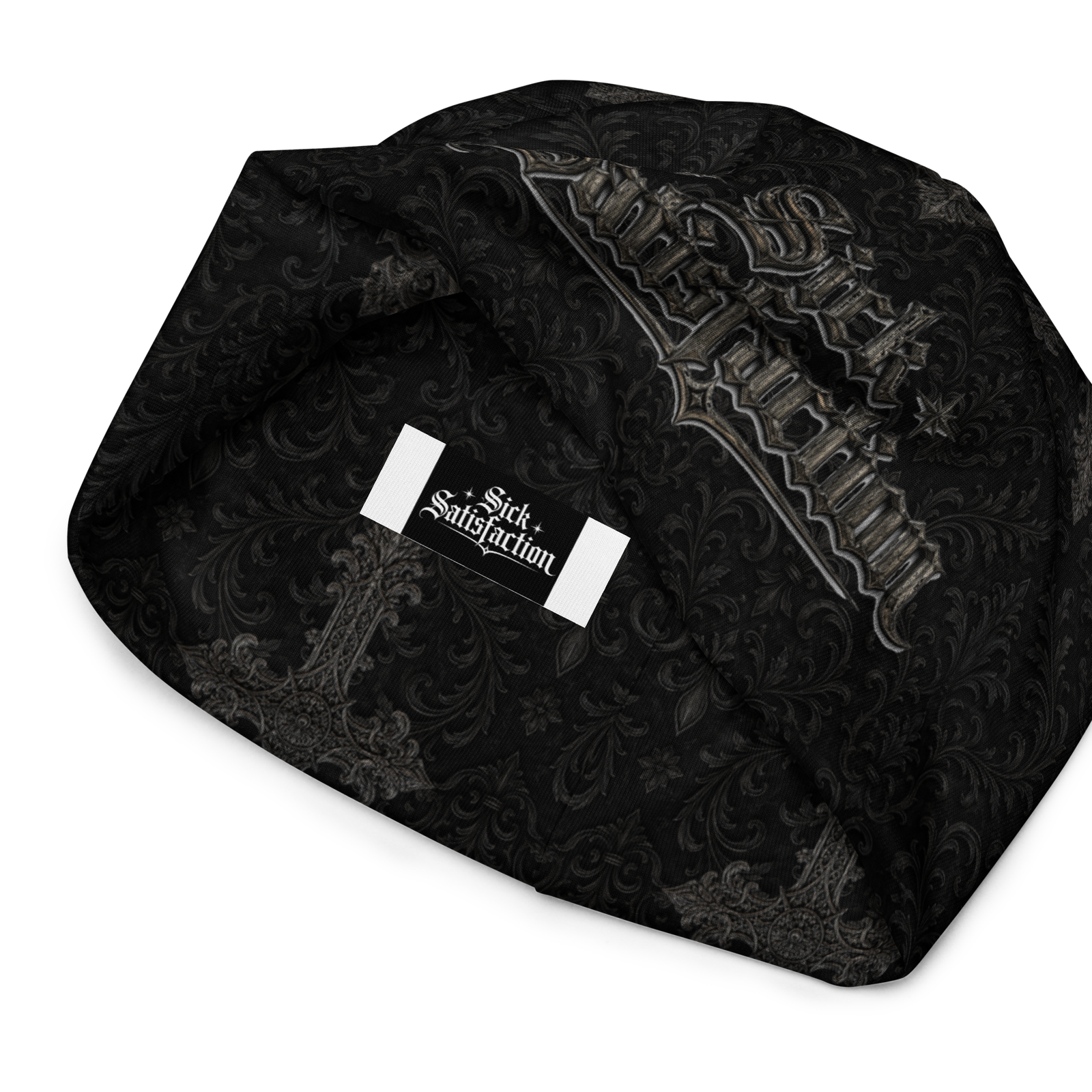 Sick Satisfaction Gothic Cathedral Cross All-Over Print Beanie - Image 7