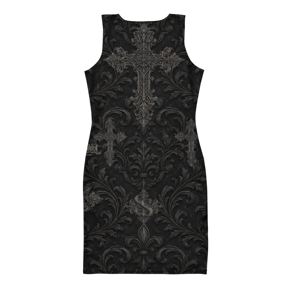 Sick Satisfaction Gothic Cathedral Cross Bodycon Dress - Image 6