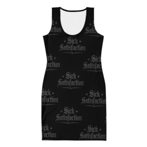 Sick Satisfaction Logo All-Over Print Bodycon Dress