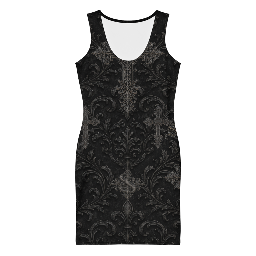 Sick Satisfaction Gothic Cathedral Cross Bodycon Dress - Image 5