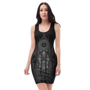 Sick Satisfaction Gothic Cathedral Bodycon Dress