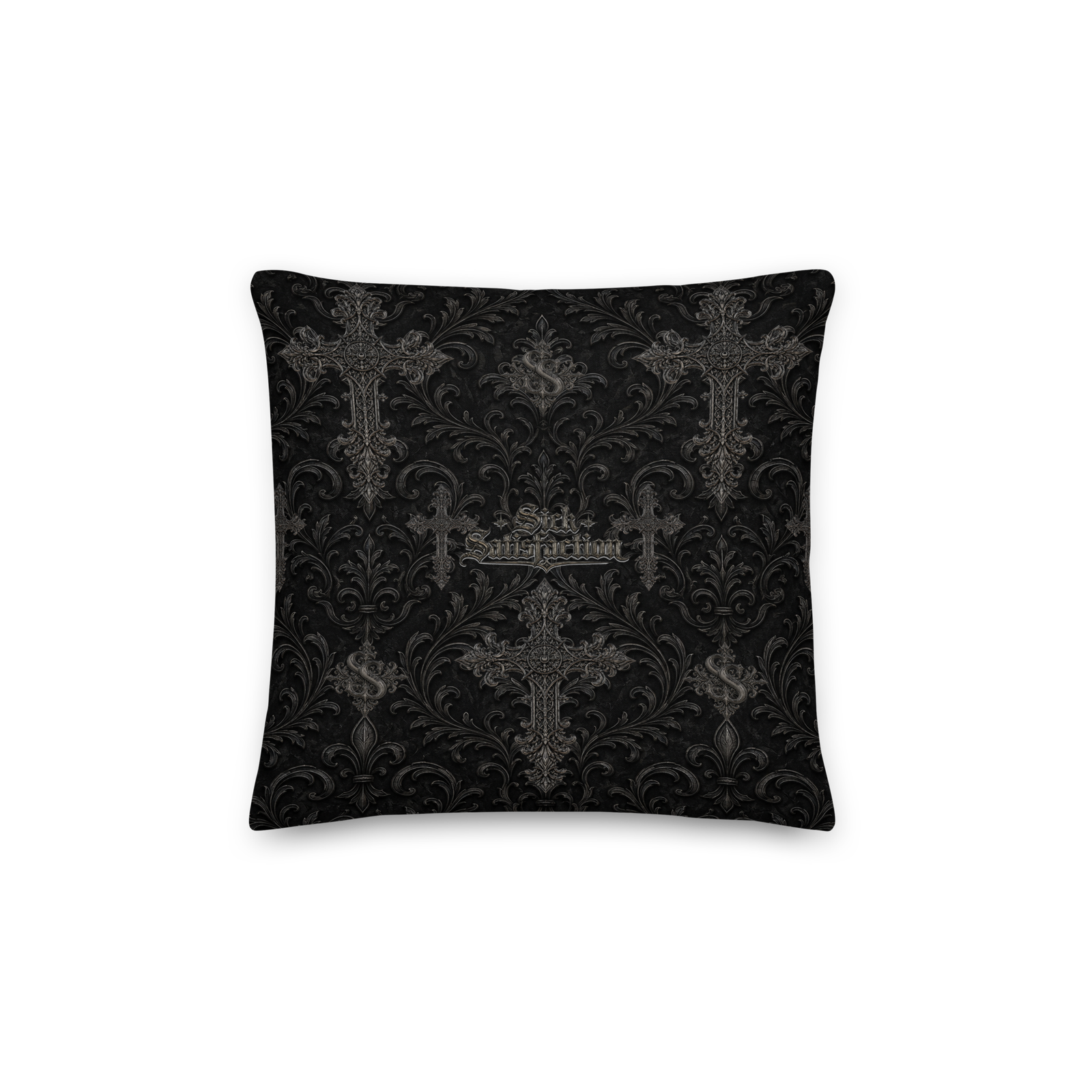 Sick Satisfaction Gothic Cathedral Cross All-Over Print Premium Pillow - Image 2