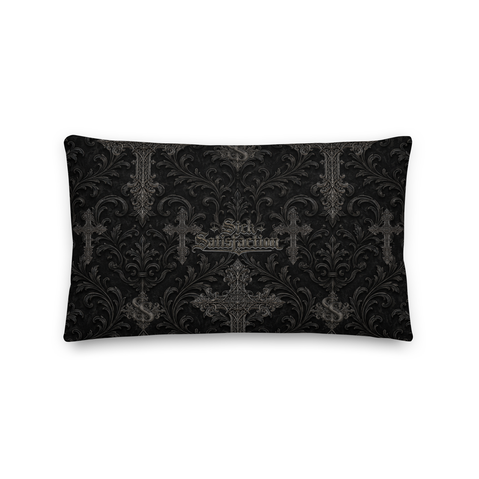 Sick Satisfaction Gothic Cathedral Cross All-Over Print Premium Pillow - Image 5
