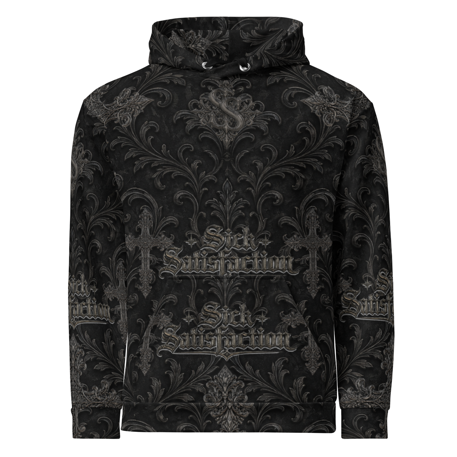 Sick Satisfaction Gothic Cathedral Cross All-Over Print Unisex Hoodie