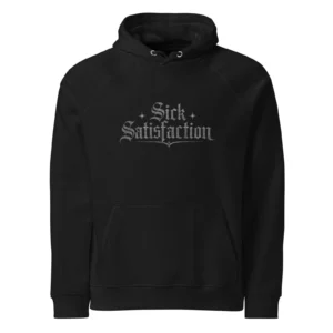 Sick Satisfaction Logo – Premium Eco Raglan Hoodie