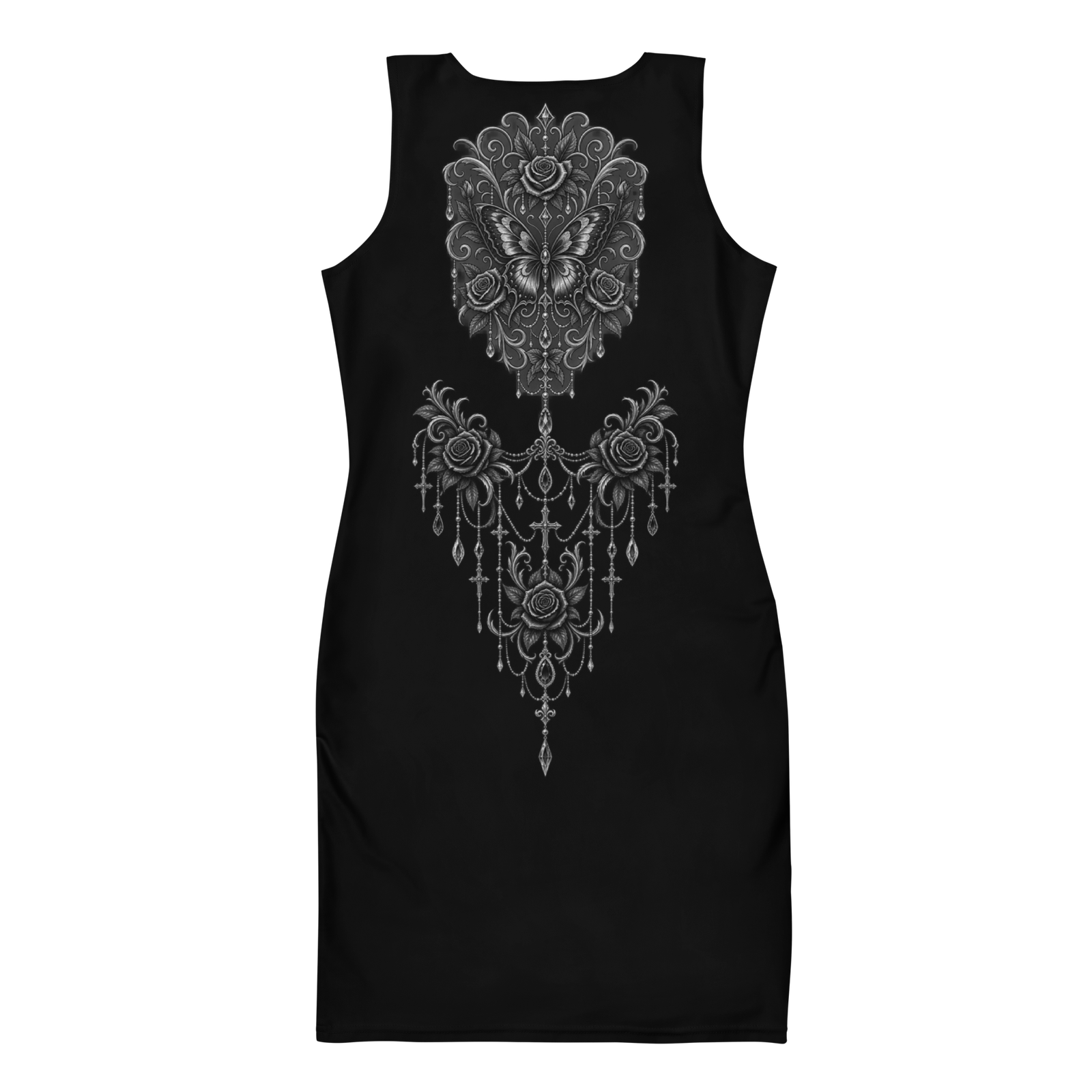 Gothic Tattoo Bodycon Dress - Image 6