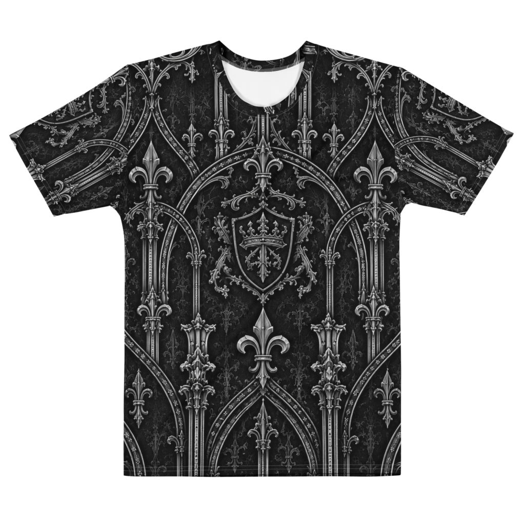 Sick Satisfaction Men’s Gothic Heraldic All-Over Print T-Shirt