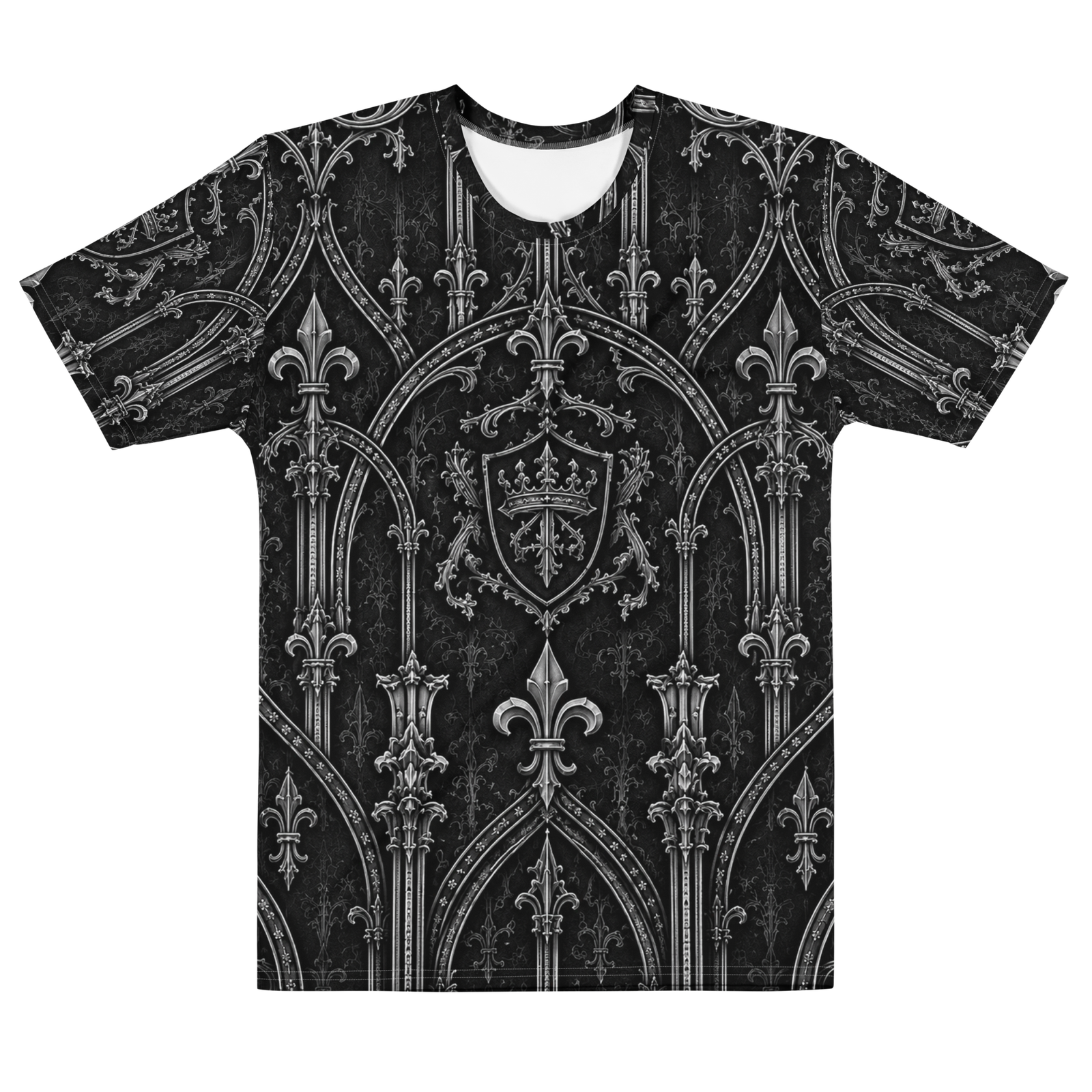 Sick Satisfaction Men’s Gothic Heraldic All-Over Print T-Shirt