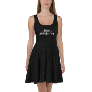 Sick Satisfaction Victorian Damask Skater Dress